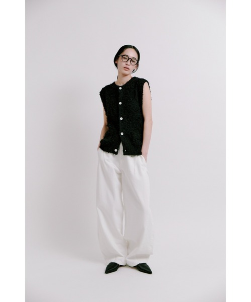 MIESROHE ベスト ジレ フラッフィーニットベスト レディース