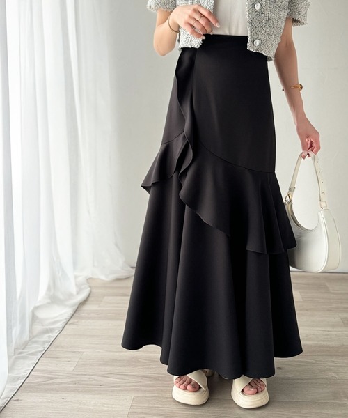 ニコ様　msgm 新品未使用　スカート　フリル　タイトスカート　ブラック ニコ様 msgm 新品未使用 スカート フリル タイトスカート ブラック