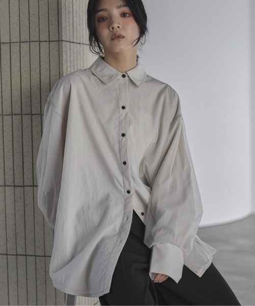 feepur（フェピュール） ブラウス シャツ チュールドッキングオーバー