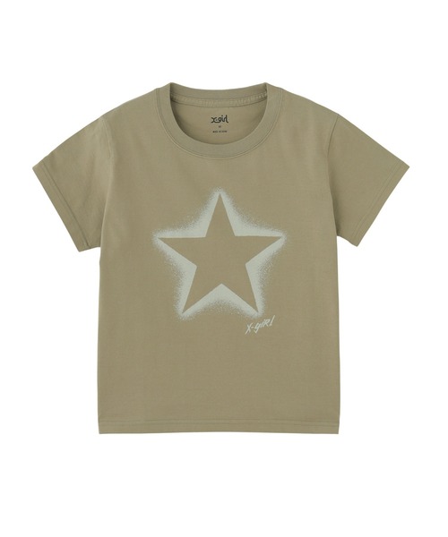 国内配送★X-girl★スプレースター S/S ベビーTシャツ X-girl tシャツ SPRAY STAR S/S BABY TEE レディース : ZOZOTOWN