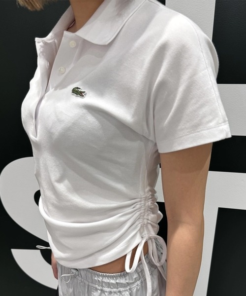 LACOSTE（ラコステ） ポロシャツ ポロ サイドシームギャザー ドロスト