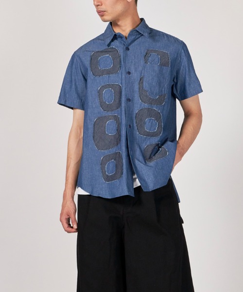 maitoページ FUMITO GANRYU シャツ Pattern patchwork chambray shirt メンズ