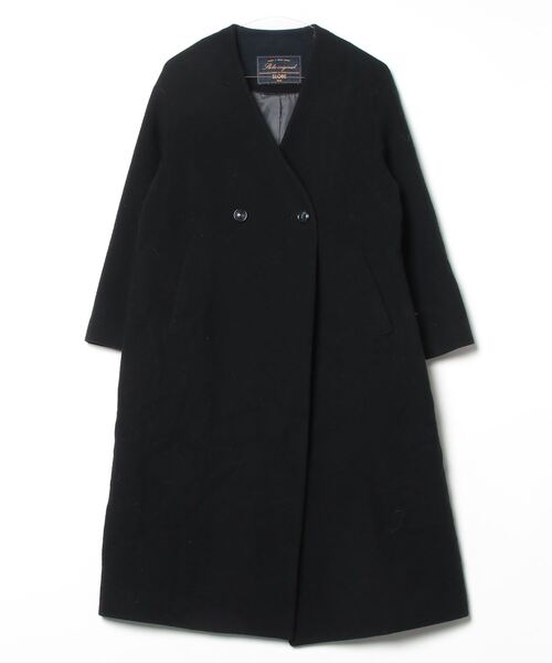 新品未使用SLOBE IÉNA ブラックノーカラーウールコート定価33,000円 SLOBE IENA（スローブイエナ） ノーカラーコート 36 ブラック