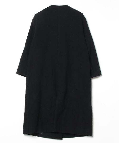 新品未使用SLOBE IÉNA ブラックノーカラーウールコート定価33,000円 SLOBE IENA（スローブ イエナ）ノーカラーコート