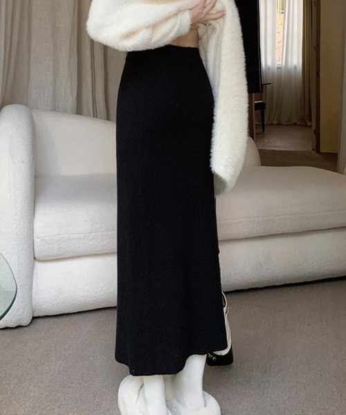 「Amulet」 ニットスカート FREE ブラック レディース_画像7