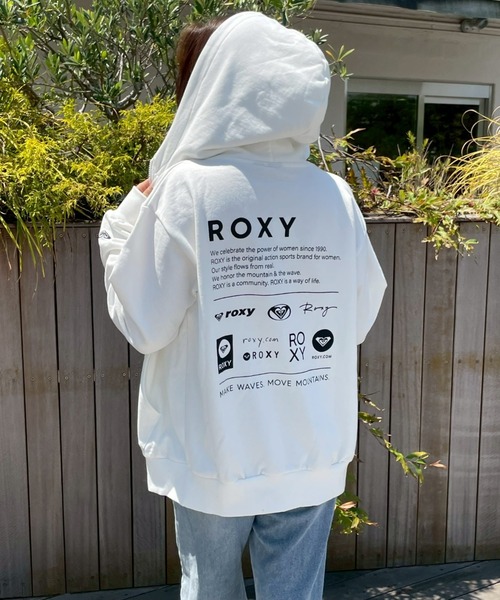 トレーナー スウェット OUR STYLE FLOW ZIP /ロキシーロゴバックプリントジップアップパーカー レディース