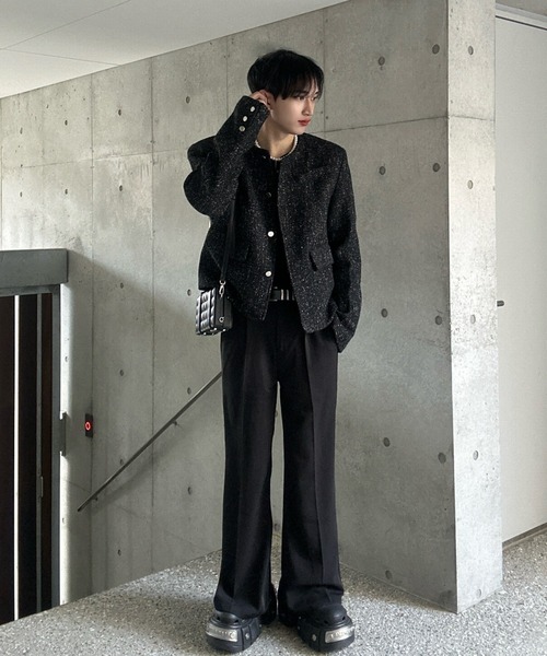 Otte ツイードジャケット ※値下げ❌即購入⭕️ Otte ジャケット テーラードジャケット ノーブルブラックツイード