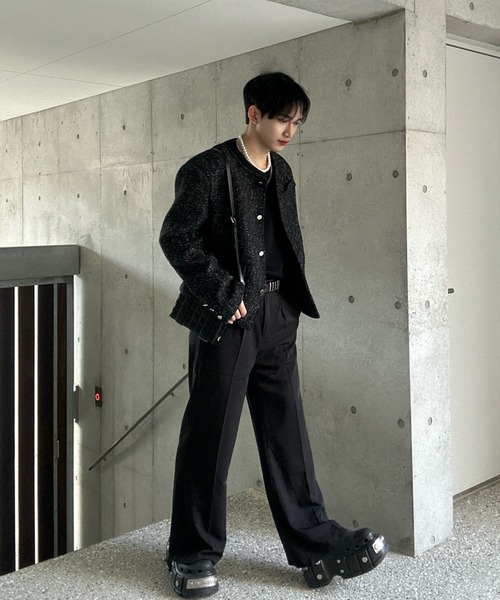 Otte ジャケット テーラードジャケット ノーブルブラックツイード