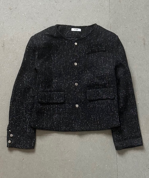 Otte ジャケット テーラードジャケット ノーブルブラックツイード