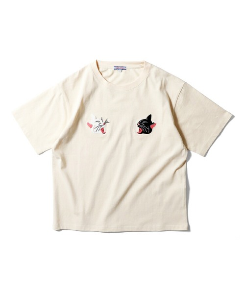 tシャツ HOUSTON 刺繍半袖Ｔシャツ(CAT) レディース メンズ