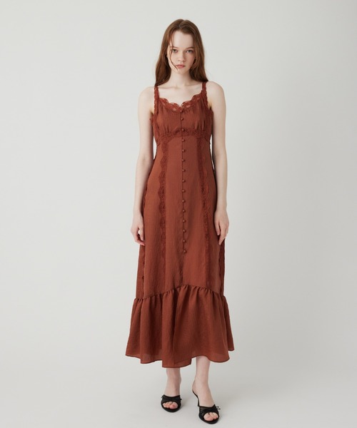 DEICY（デイシー） ワンピース ストライプレースキャミワンピース