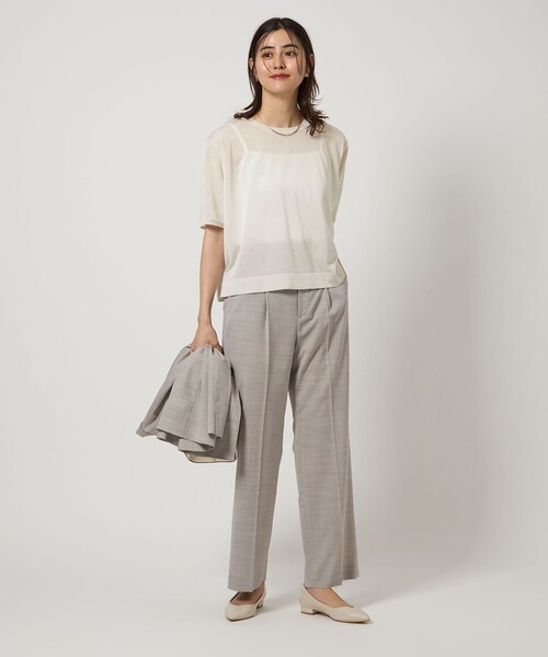 ニット セーター Circ クロップド ニット TEE -接触冷感- レディース