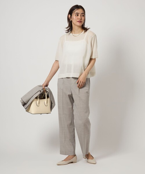 ニット セーター Circ クロップド ニット TEE -接触冷感- レディース