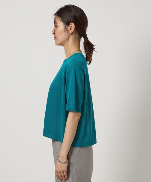ニット セーター Circ クロップド ニット TEE -接触冷感- レディース