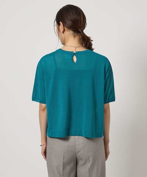 ニット セーター Circ クロップド ニット TEE -接触冷感- レディース