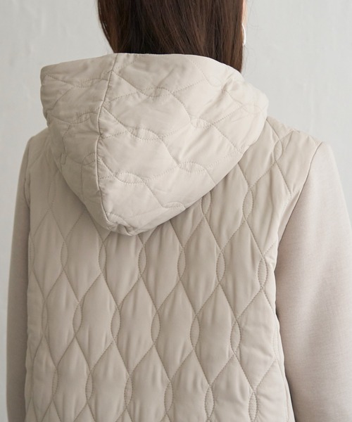 「IKKA LOUNGE」 中綿ブルゾン L チャコールグレー レディース_画像3