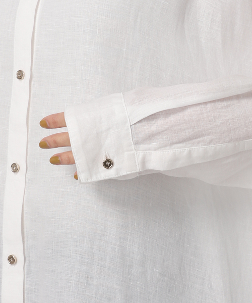 ブラウス シャツ 「追加」 80リネンカシュクール ビッグシャツ レディース | Spick＆Span | 22