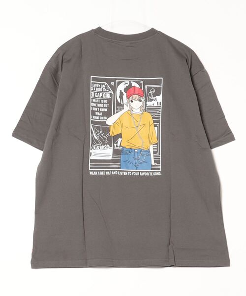 GIRL IN REDガールインレッド Tシャツ フジロック会場限定 新品未使用 RED CAP GIRL tシャツ 「70」「Red Cap Girl/レッドキャップ