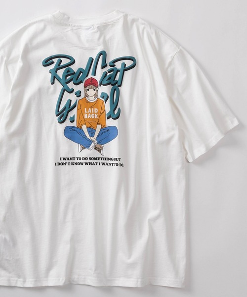 RED CAP GIRL tシャツ 「70」「RCG」ワンポイント刺繍 ガール