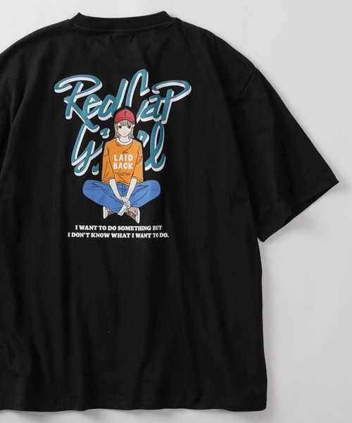 tシャツ レイヤリングフーディ レディース RED CAP GIRL tシャツ 「70」「RCG」ワンポイント刺繍 ガール