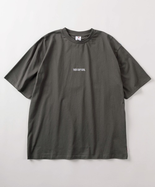 KHAITE 売れ筋商品|||カイト Tシャツ トップス レディース Tops Red RED CAP GIRL tシャツ 「70」「RCG」ワンポイント刺繍 ガール