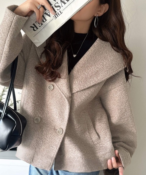 classicalelf（クラシカルエルフ） ピーコート pコート ビッグカラーで