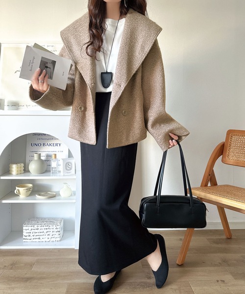 classicalelf（クラシカルエルフ） ピーコート pコート ビッグカラーで