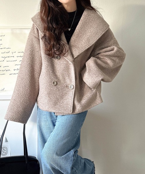 classicalelf（クラシカルエルフ） ピーコート pコート ビッグカラーで