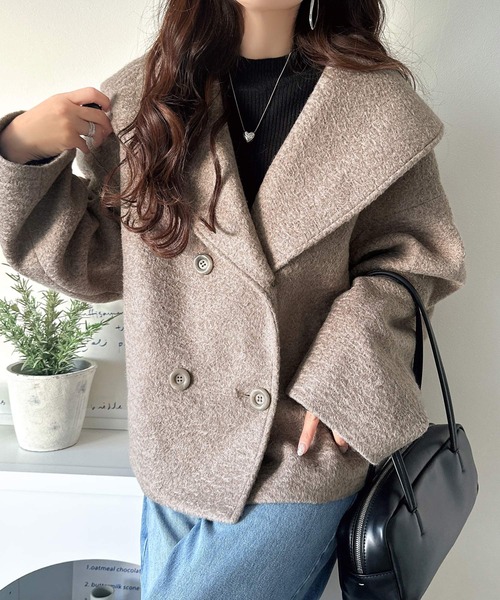 classicalelf（クラシカルエルフ） ピーコート pコート ビッグカラーで