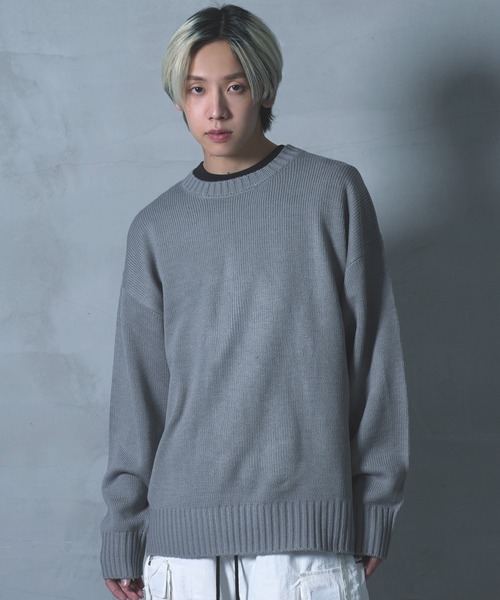 G.O.C 長袖ニット LARGE グレー メンズ : ZOZOTOWN Yahoo!店 - 通販