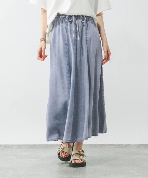 GLOBAL WORK デニムスカート エアリーリラックスデニムスカート