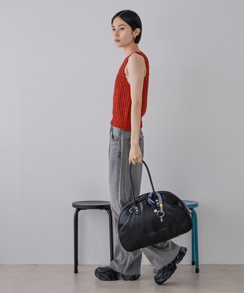 古布ボストンバッグ JEANASIS ボストンバッグ アンティークチャームツキボストン