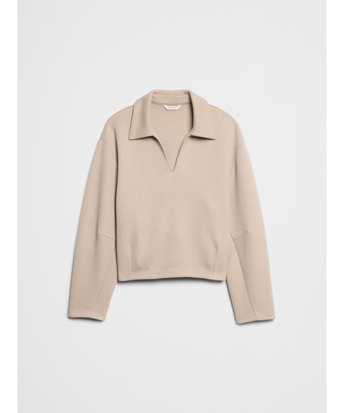 「BANANA REPUBLIC FACTORY STORE」 長袖カットソー M ライトグレー レディース_画像3
