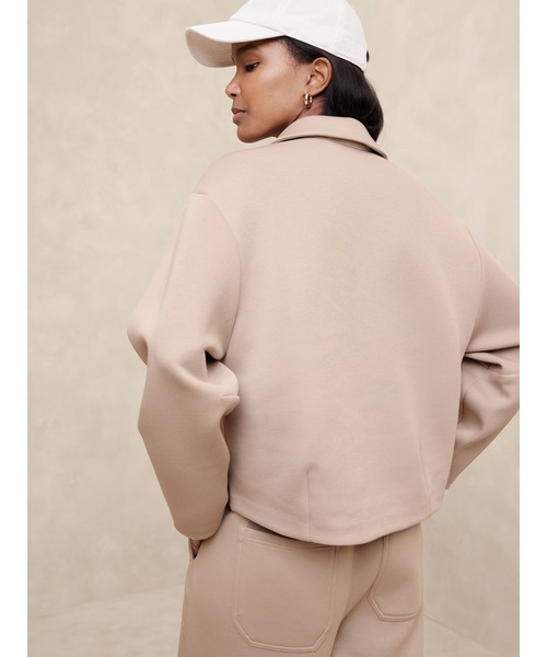 「BANANA REPUBLIC FACTORY STORE」 長袖カットソー M ライトグレー レディース_画像4