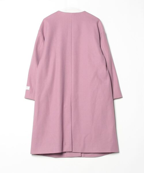 「BAYFLOW」 ノーカラーコート 3 ピンク レディース_画像2