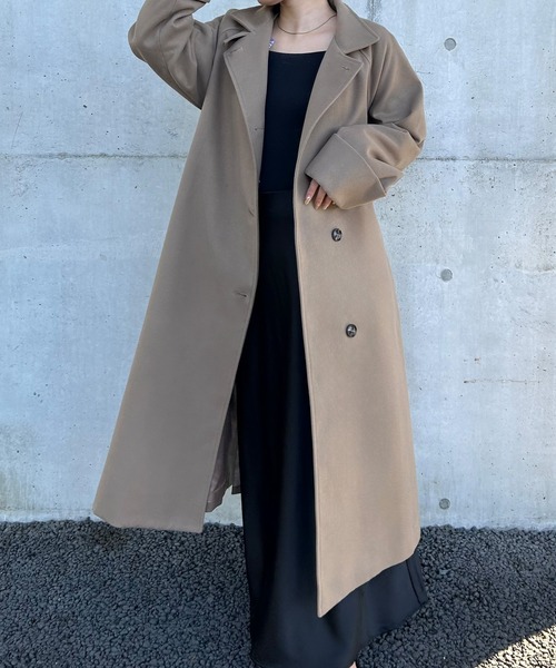 「JUNOAH」 コート MEDIUM ダークベージュ レディース_画像7