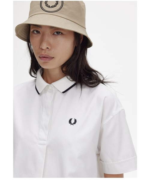 「FRED PERRY」 半袖ブラウス 10 ホワイト レディース