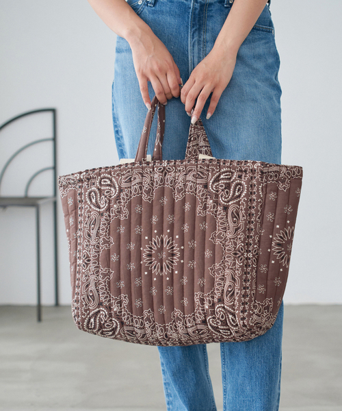【IENA】MALUS トートバッグ IENA トートバッグ MALUS/マリュス BANDANA QUILTING BIG BAG