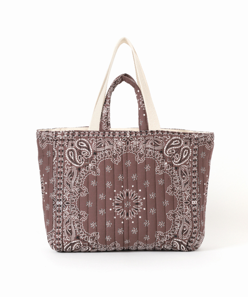 【新品未使用】 イエナ　マリュス　トートバッグ　IENA ブラウン IENA トートバッグ MALUS/マリュス BANDANA QUILTING BIG BAG