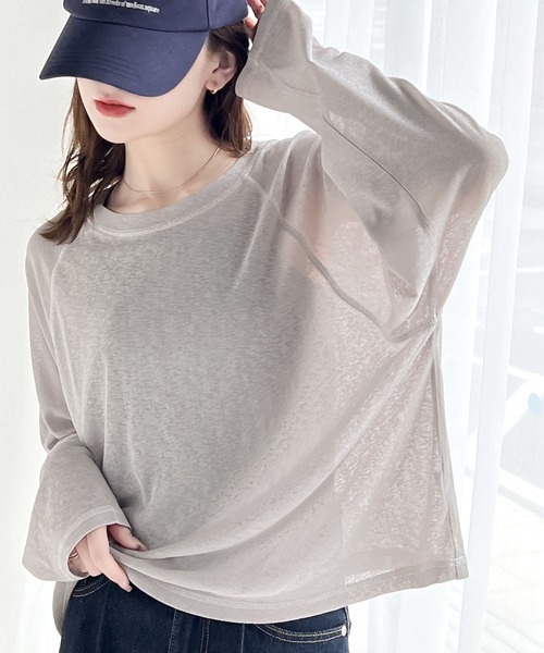 「classicalelf」 長袖カットソー MEDIUM グレー レディース