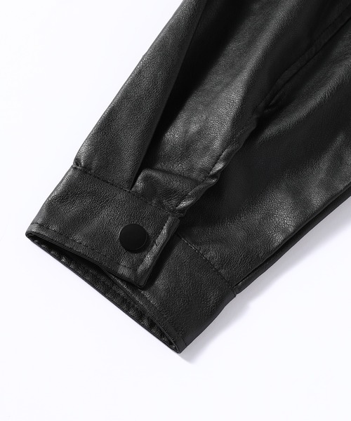 TOBEE ブルゾン アウター 「TOBEE」リラクシー スタンドネック レザー