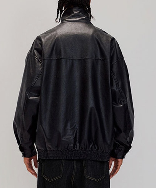 TOBEE ブルゾン アウター 「TOBEE」リラクシー スタンドネック レザー