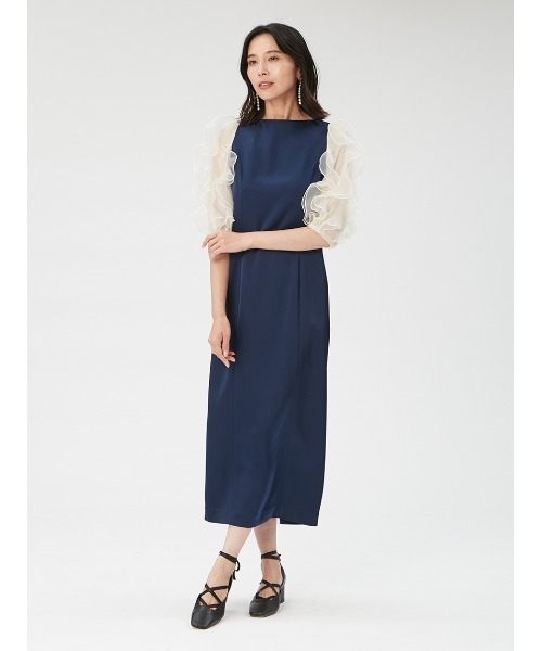 FRAY I.D（フレイ・アイディー） 半袖ワンピース 1 ネイビー