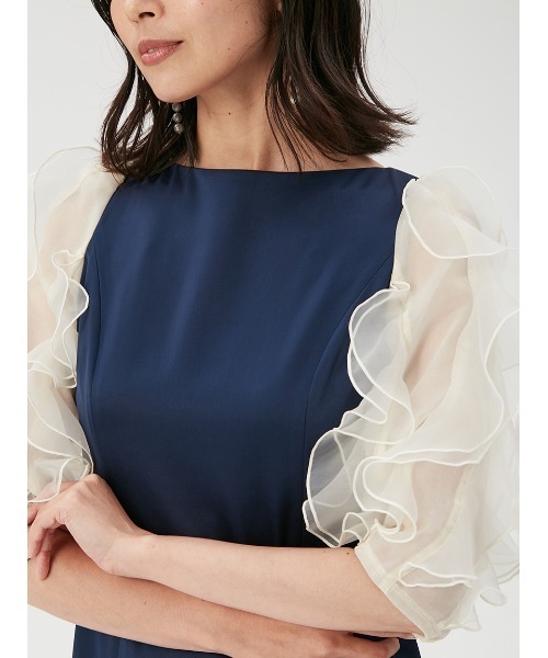 FRAY I.D（フレイ・アイディー） 半袖ワンピース 1 ネイビー