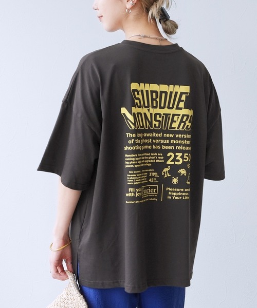 reca（レカ） tシャツ 半袖 ゲームおばけ刺繍＆プリントロゴTシャツ