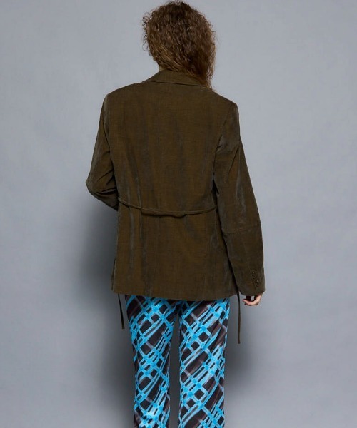 ジャケット テーラードジャケット Chambray Corduroy Jacket/シャンブレーコーデュロイジャケットセットアップ対応 レディースの画像