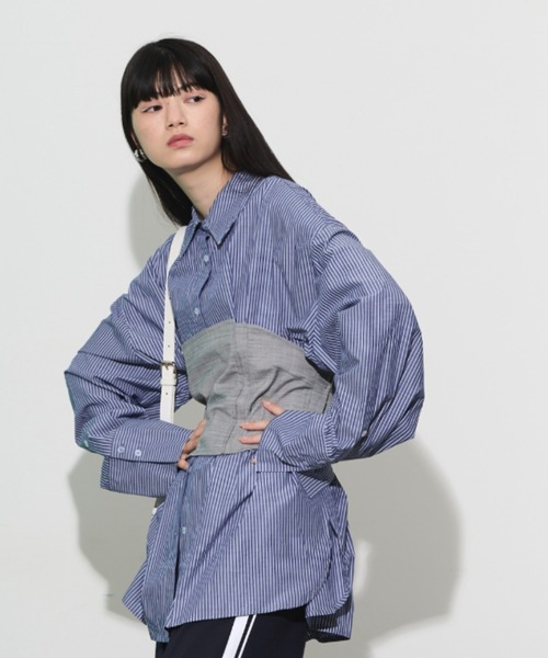 「THE YOn」 長袖シャツ FREE サックスブルー レディース_画像5