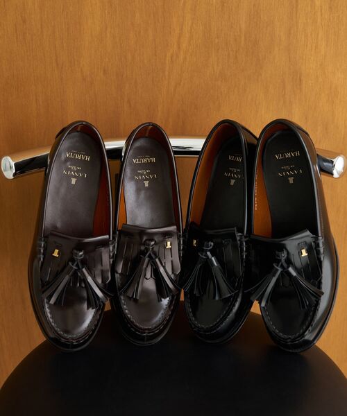 LANVIN en Bleu ローファー 「24.5〜26.0cm」HARUTA キルトタッセル