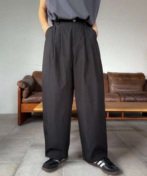PICHI ワイドパンツ パンツ タックボリュームパンツ レディース