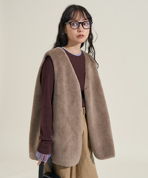 ⭐︎専用⭐︎新品未使用　アプワイザーリッシェ　ファーベスト FREAK'S STORE ベスト ジレ ファーベスト レディース : ZOZOTOWN